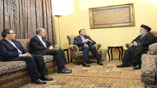 Le vice-ministre iranien des Affaires étrangères chez sayed Nasrallah.
