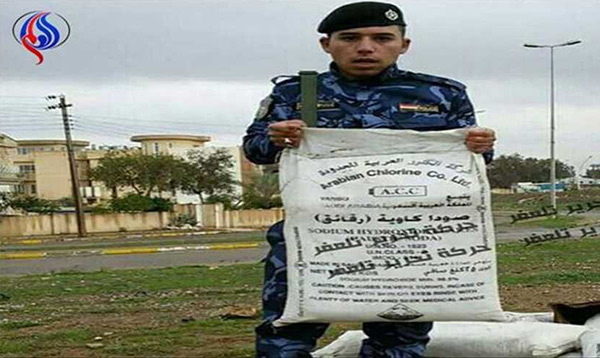 Du Chlore «made in Arabia» saisi dans un quartier à Mossoul.
