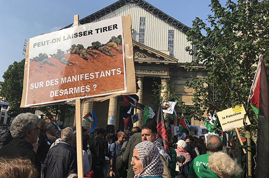 À Paris, des manifestants dénoncent le massacre israélien à Gaza
