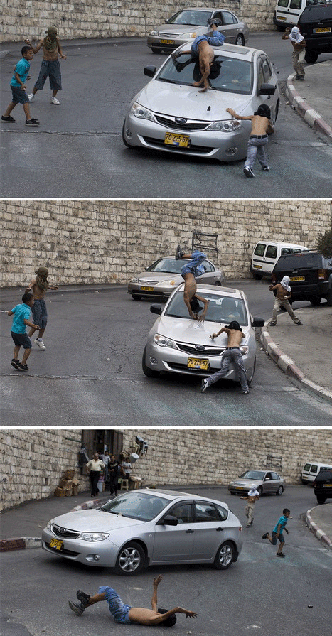 Selwan: Un colon sionsite heurte trois adolescents palestiniens (photos)