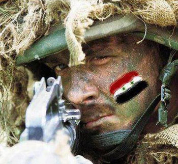 Un soldat de l'Armée arabe syrienne