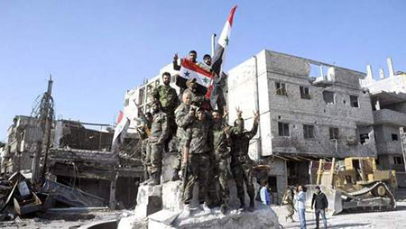 L’armée syrienne lance une large offensive sur Adra L’armée syrienne lance une large offensive sur Adra
