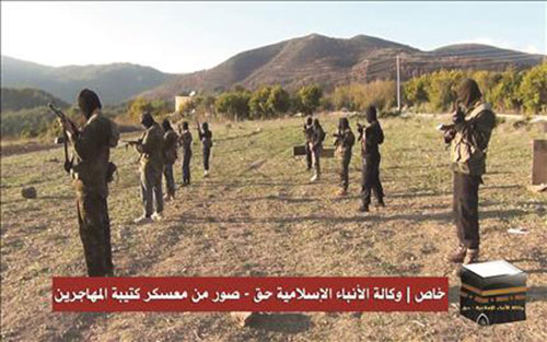 un camp d'entraînement de la brigade AlMouhajirin