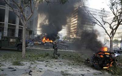 Attentat meurtrier au centre de Beyrouth, un ex-ministre assassiné. Attentat meurtrier au centre de Beyrouth, un ex-ministre assassiné