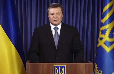 Le président promet de «ne jamais recourir à la force contre des manifestants pacifiques». Ukraine: 4ème semaine de manifestation, Washington menace de sanctions