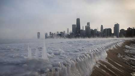 Vague de froid historique aux USA. Vague de froid historique aux USA: des températures plus basses que sur Mars