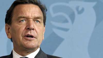 Le chancelier Gerhard Schröder.
