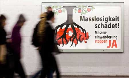 Suisse: le vote limitant l'immigration inquiète les Européens.