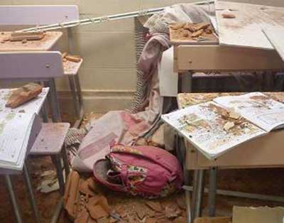 Damas: les terroristes tirent contre des écoles, un enfant tué et 41 blessés. Damas: les terroristes tirent contre des écoles, un enfant tué et 41 blessés