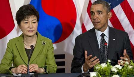 La visite d’Obama à Séoul sous la menace d’un test nucléaire nord-coréen.