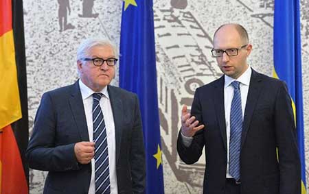 Ukraine: après l’acceptation russe, Steinmeier à Kiev pour relancer un «dialogue national». Ukraine: après l’acceptation russe, Steinmeier à Kiev pour relancer un «dialogue national»