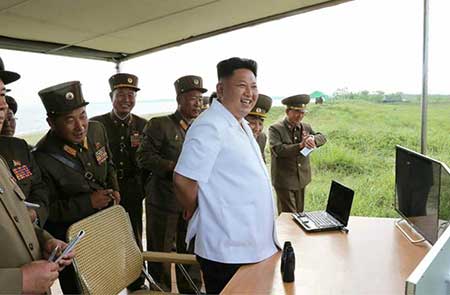 La Corée du Nord teste un missile tactique.