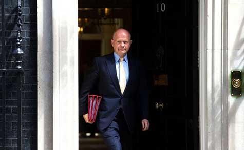 Royaume-Uni: Hague l’eurosceptique quitte la diplomatie. Royaume-Uni: Hague l’eurosceptique quitte la diplomatie