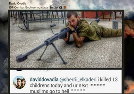 Gaza: Un sniper israélien se vante d’avoir tué 13 enfants