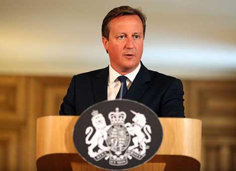 Le Premier ministre britannique David Cameron.