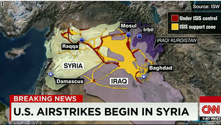 L’armée US bombarde des positions de Daech en Syrie, Damas informée