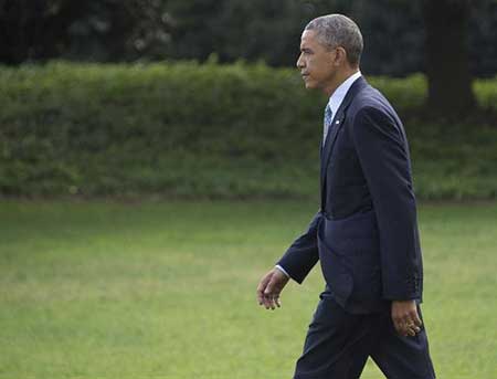 Le président américain Barack Obama à la Maison Blanche, le 14 octobre 2014.
