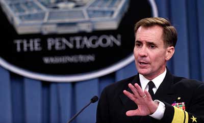 Le porte-parole du Pentagone, l'amiral John Kirby.