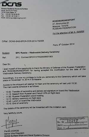 La livraison du Mistral à la Russie impossible en l’état, selon Paris
