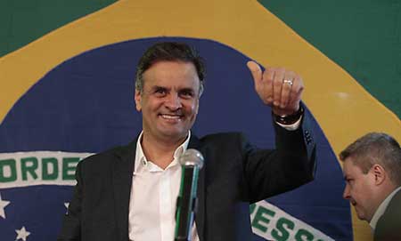 Le social-démocrate Aecio Neves.