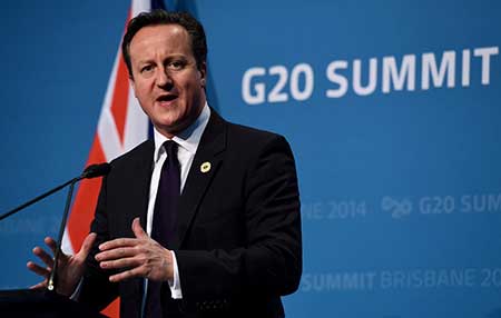 Le Premier ministre britannique David Cameron.