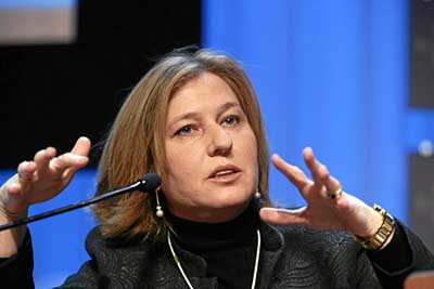 Livni: «C’est moi que le monde écoute, pas Netanyahu». Livni: «C’est moi que le monde écoute, pas Netanyahu»