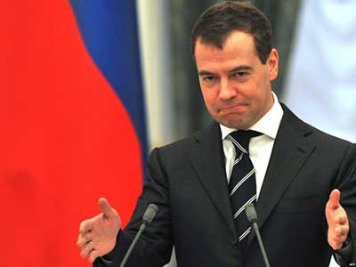 Le Premier ministre russe Dmitri Medvedev.