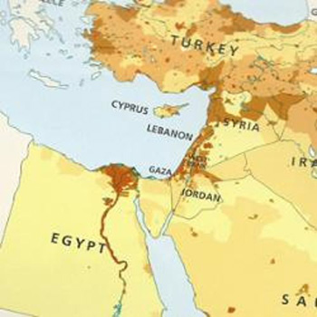 «Israël» rayé d'un atlas destiné au Moyen-Orient «Israël» rayé d’un atlas destiné au Moyen-Orient