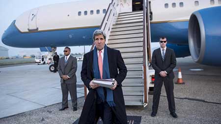 John Kerry jeudi à Londres pour une réunion sur «Daech». John Kerry jeudi à Londres pour une réunion sur «Daech»