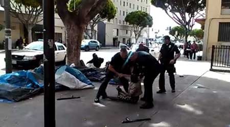 Une vidéo montre des policiers tuant un sans-abri à Los Angeles.