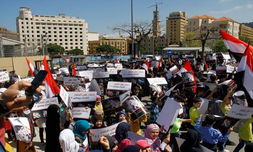 Liban: sit-in de solidarité avec les enfants du Yémen. Liban: manifestation d’enfants en soutien à leurs confrères yéménites(photos)
