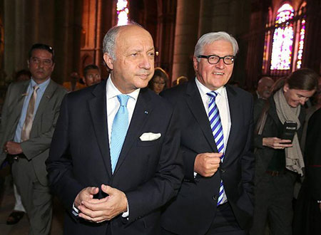 Espionnage: «ça ne remet en aucun cas en cause» l’amitié franco-allemande, selon Fabius. Espionnage: «ça ne remet en aucun cas en cause» l’amitié franco-allemande, selon Fabius