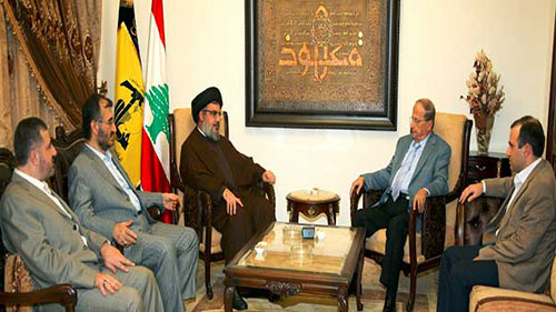 Sayed Nasrallah reçoit le général Aoun: Faire face au terrorisme takfiri. Sayed Nasrallah reçoit le général Aoun: Faire face au terrorisme takfiri
