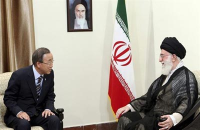 Sayed Khamenei reçoit Ban Ki-Moon: « la seule solution en Syrie est d’empêcher l’armement des opposants »