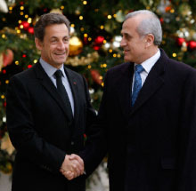 Sleimane évoque les menaces israéliennes avec Sarkozy 