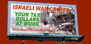 USA: une publicité anti-israélienne commémorant la guerre israélienne sur Gaza en 2008