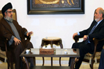 Sayed Nasrallah reçoit Hardan: la majorité assumera ses responsabilités pour réaliser les aspirations des libanais