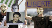 Manifestation de soutien à Edward Snowden à Paris

