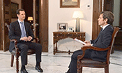 Assad: la France «soutient le terrorisme dans notre pays»