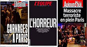 Attentats: «La guerre en plein Paris», selon la presse française