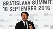 Matteo Renzi critique le sommet de l’UE à Bratislava 

