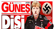 Un photomontage de Merkel en Hitler en une d’un quotidien turc