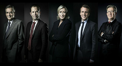 France/Présidentielle 2017: Macron et Le Pen baissent, Mélenchon rejoint Fillon
