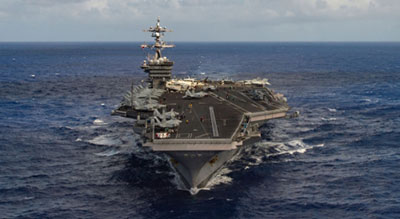Corée du nord: des navires russes et chinois surveillent l’USS Carl Vinson

