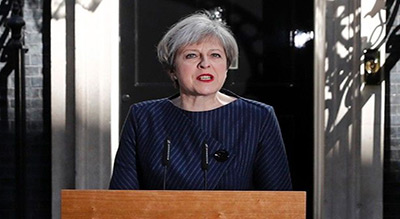 GB: Theresa May appelle à des législatives anticipées
