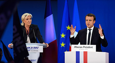 A J-6 de la présidentielle, Macron et Le Pen se rendent coup pour coup
