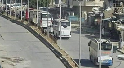 1.500 terroristes évacués d’un quartier de Damas vers Idleb