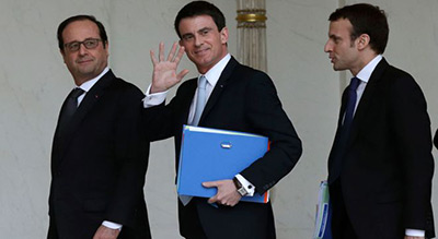 France: départ du dernier gouvernement du quinquennat Hollande
