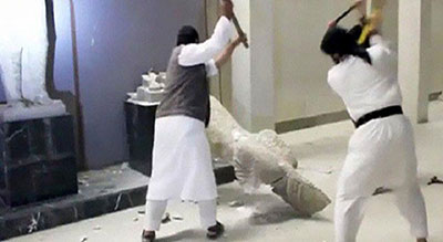 Des statues antiques détruites par «Daech» dans l’est de la Syrie

