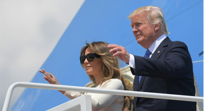 #Trump est arrivé à #Ryad pour son premier voyage à l’étranger